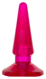 Розовая конусообразная анальная втулка BUTT PLUG - 9,5 см. фото в интим магазине Love Boat