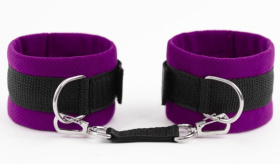 
Фиолетово-черные оковы My rules на сцепке фото в интим магазине Love Boat