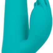 Бирюзовый вибратор-кролик Enchanted Oscillate с функцией пенетрации и вращением бусин