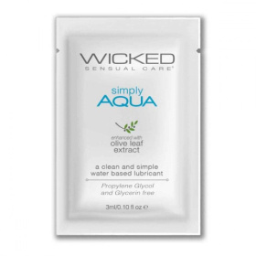 Легкий лубрикант на водной основе Wicked Simply AQUA - 3 мл. фото в интим магазине Love Boat