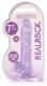 Фиолетовый фаллоимитатор Realrock Crystal Clear 7 inch - 19 см.