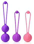 Набор из 3 разноцветных вагинальных шариков фото в интим магазине Love Boat