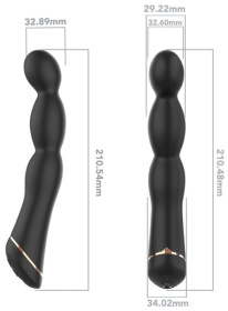 Черный вибратор для G-точки Laband - 21 см.