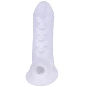 Тонкая насадка-удлинитель с подхватом мошонки Jacked Up фото в интим магазине Love Boat