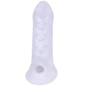 Тонкая насадка-удлинитель с подхватом мошонки Jacked Up фото в интим магазине Love Boat