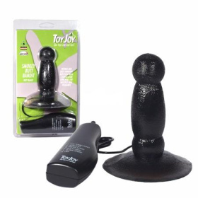 Чёрная анальная пробка SMOKEY BUTT BANDIT - 11 см. фото в интим магазине Love Boat