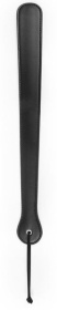 
Черная гладкая классическая шлепалка с ручкой - 48 см. фото в интим магазине Love Boat