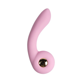 Розовый вибростимулятор точки G с нагревом Bendable Heating G-Spot Vibrator фото в секс шопе Love Boat