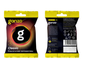 Классические презервативы Ganzo Classic в мягкой упаковке - 3 шт. фото в интим магазине Love Boat