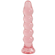 Анальная елочка из розового геля Crystal Jellies Anal Plug Bumps - 15,2 см. фото в интим магазине Love Boat