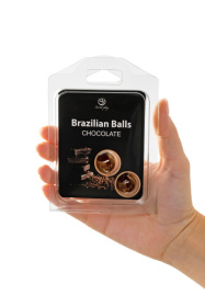 Набор из 2 шариков с массажным маслом Brazilian Balls с ароматом шоколада