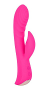 Ярко-розовый вибромассажер-кролик 5  Silicone Ripple Passion - 19,1 см. фото в интим магазине Love Boat