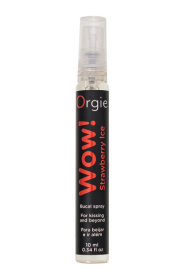 Оральный спрей ORGIE Wow! Strawberry Ice Blowjob Spray с охлаждающим и возбуждающим эффектом - 10 мл. фото в интим магазине Love Boat