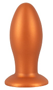 Оранжевая анальная пробка с присоской - 16 см. фото в интим магазине Love Boat