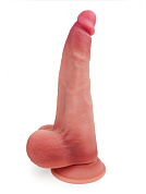 Телесный реалистичный фаллоимитатор с присоской - 30 см. фото в интим магазине Love Boat
