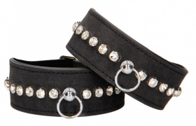 
Черные поножи Diamond Studded Ankle Cuffs фото в интим магазине Love Boat