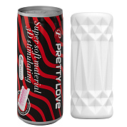 Белый компактный мастурбатор Maid Service в упаковке-банке фото в интим магазине Love Boat