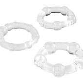 Набор из 3 прозрачных эрекционных колец «Штучки-Дрючки»
