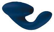Синий стимулятор Womanizer DUO с вагинальным отростком фото в интим магазине Love Boat