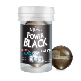 Интимный гель Power Black Hot Ball с охлаждающе-разогревающим эффектом (2 шарика по 3 гр.) фото в интим магазине Love Boat