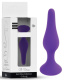 Фиолетовая анальная втулка Silcone Purple Plug Small - 10 см.