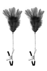 
Зажимы для сосков с черными перьями Sweet Caress Feather Nipple Clumps фото в интим магазине Love Boat