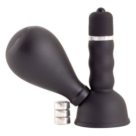 Черный вибратор с грушей на сосок фото в интим магазине Love Boat