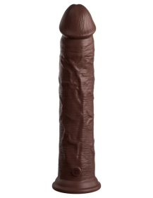 Коричневый фаллоимитатор-реалистик 11  Silicone Dual Density Cock - 29,5 см. фото в интим магазине Love Boat
