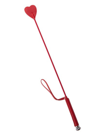
Красный стек с наконечником-сердечком - 70 см. фото в интим магазине Love Boat