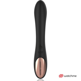 Черный вибратор с пультом-часами Anne s Desire Curve G-Spot Vibe Wireless Watchme - 20,5 см.