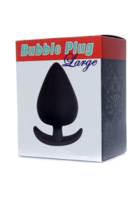 Черная анальная втулка Bubble - 9,5 см.