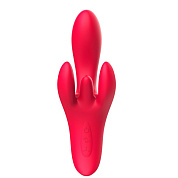 Красный вибратор-кролик с 4 моторами Shakira фото в интим магазине Love Boat