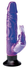 Фиолетовый вибратор-кролик с присоской Deluxe Bunny - 21 см. фото в интим магазине Love Boat
