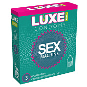 Ребристые презервативы LUXE Royal Sex Machine - 3 шт. фото в интим магазине Love Boat