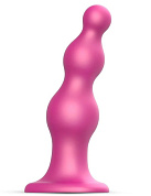 Розовая насадка Strap-On-Me Dildo Plug Beads size L фото в интим магазине Love Boat