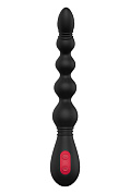 Черный вибромассажер для анальной стимуляции ANAL FLEXI BEADS - 21 см. фото в интим магазине Love Boat