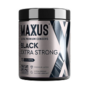 Черные утолщенные презервативы MAXUS Extra Strong с железным кейсом - 15 шт. фото в интим магазине Love Boat