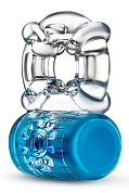 Синее эрекционное виброкольцо Pleaser Rechargeable C-Ring фото в интим магазине Love Boat