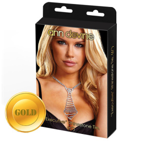Галстук из золотистых кристаллов EXECUTIVE Rhinestone Tie фото в интим магазине Love Boat