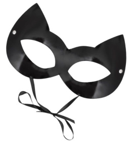 
Оригинальная лаковая черная маска  Кошка  фото в интим магазине Love Boat