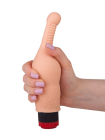 Анальный вибромассажер с тонким кончиком - 20,5 см.