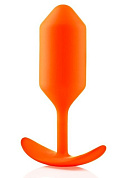 Оранжевая пробка для ношения B-vibe Snug Plug 3 - 12,7 см. фото в интим магазине Love Boat