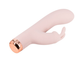 Телесный силиконовый вибратор-кролик - 16,5 см.