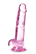 Розовый фаллоимитатор 7 Inch Crystalline Dildo - 17,7 см. фото в интим магазине Love Boat