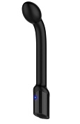 Черный вибростимулятор простаты Rechargeable Prostate Probe - 21,7 см. фото в интим магазине Love Boat