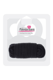 Черная веревка для связывания Love Rope - 10 м.