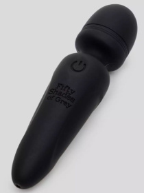 Черный мини-wand Sensation Rechargeable Mini Wand Vibrator - 10,1 см.