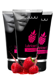 Набор из 3 съедобных лубрикантов JUJU со вкусом малины фото в интим магазине Love Boat