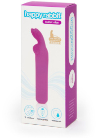 Лиловая вибропуля с ушками Rechargeable Rabbit Ears Bullet Vibrator