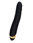 Чёрный вибратор WANAME Storm со стимулирующими рёбрами - 22,5 см. фото в секс шопе Love Boat